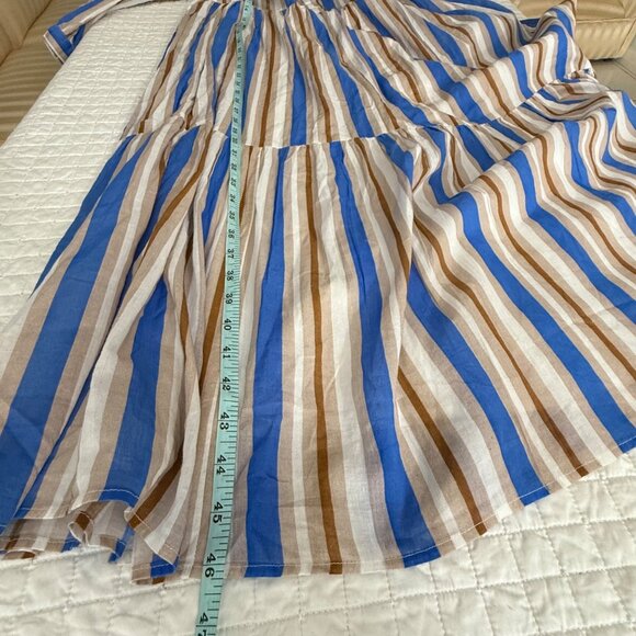 Hiho Striped Button-Down Midi Dress S Cotton - Picture 10 of 10